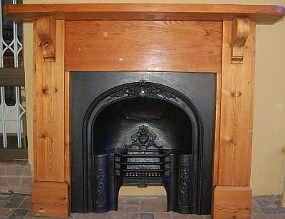 Antique Fireplace with Oregon surround