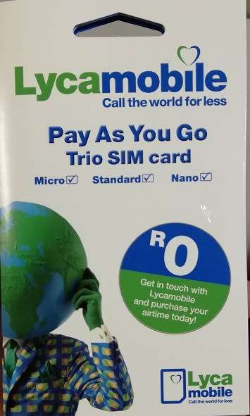 LYCAMOBILE Starter pack **FREE** - prepaid sim