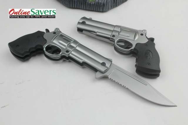Browning  Multi Safety Gun Shape Style Knife - Fighting DVD included!!