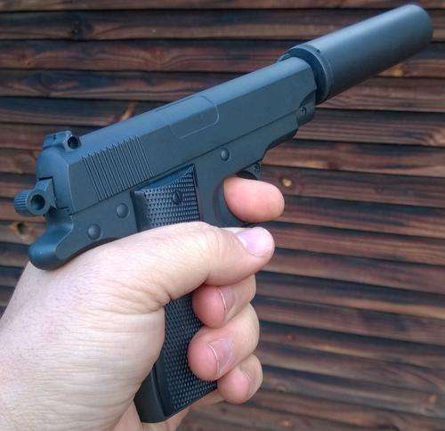 G2 Pistol - Spring - BB Metal Pistol with Silencer