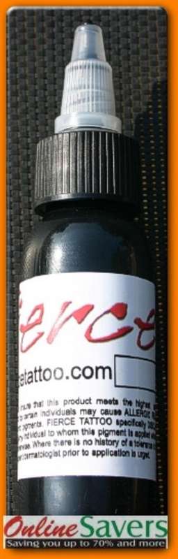 Fierce Inks - Compares to the Best!! - Tattoo Ink - True Black - 1 Oz
