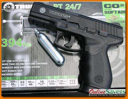 GAS Powered-Taurus PT 24/7 6mm - !! Shoots BB!! Paint Ball!! Metal Ball!!