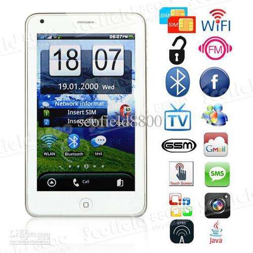 DPad T8500 5.0 inch Touch Sreen Quanband Dual SIM Cards Radio TV WIFI Phone