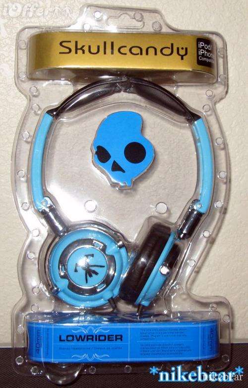 SkullCandy..  Lowrider - Blue Black Chrome..  New Sealed. Stock Clearence