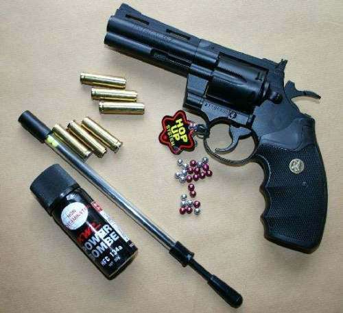 Revolver Colt  357 Magnum - GAS - BB Metal Pistol!! Shoots BB!! Paint Ball!! Metal Ball!!