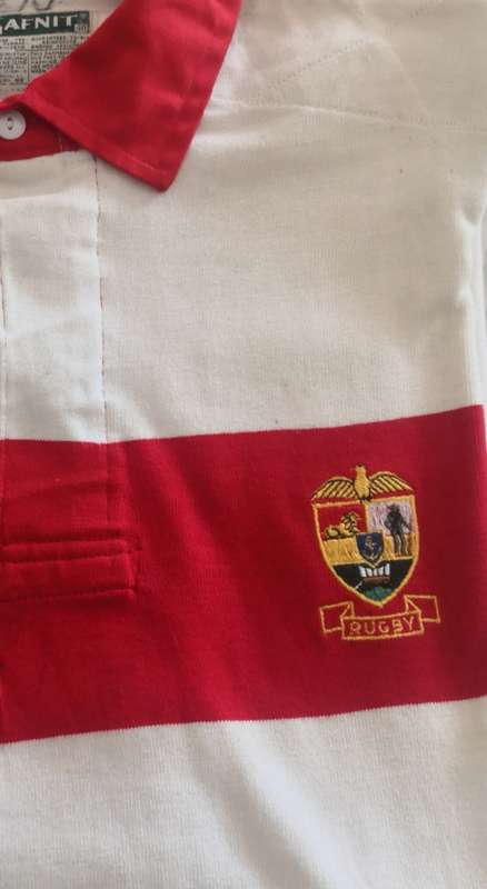 Transvaal Match Worn Rugby Jersey - 70's 80's - Very nice jersey, no color fading. Bright white/red