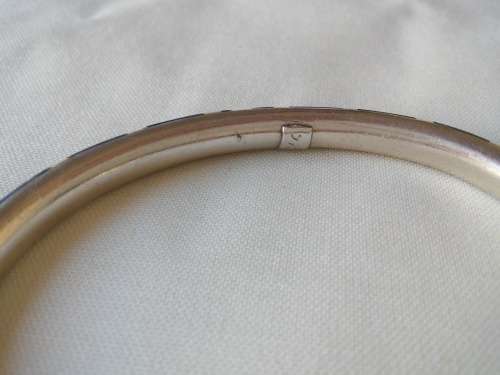 Silver Lapis Lazuli Bangle