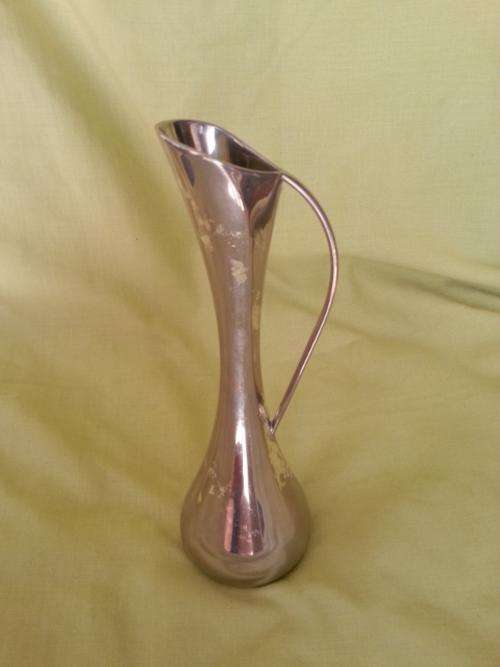SILVER PLATED VASE (WITH HANDLE)
