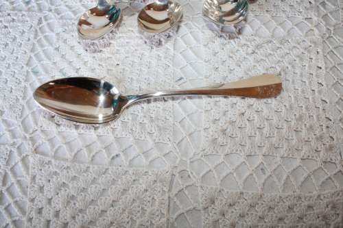 Set of 6 French Serving Spoons - Good Quality.