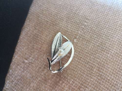 Silver Colour Leaf Broach