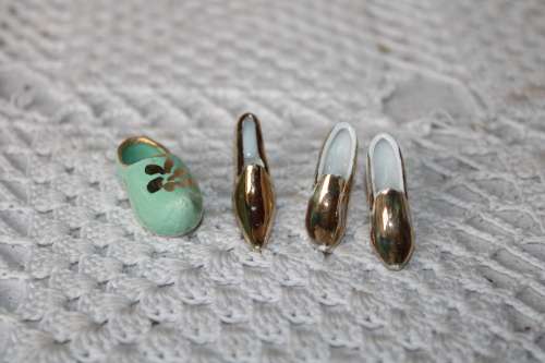 Beautiful Miniature Porcelain Shoes