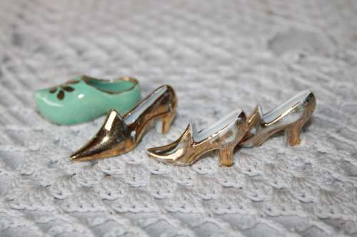 Beautiful Miniature Porcelain Shoes