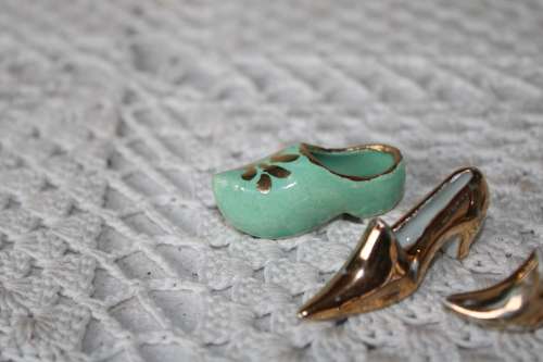 Beautiful Miniature Porcelain Shoes