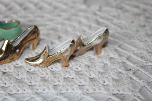 Beautiful Miniature Porcelain Shoes