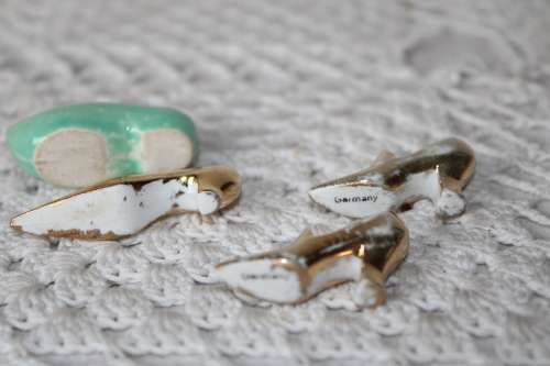 Beautiful Miniature Porcelain Shoes