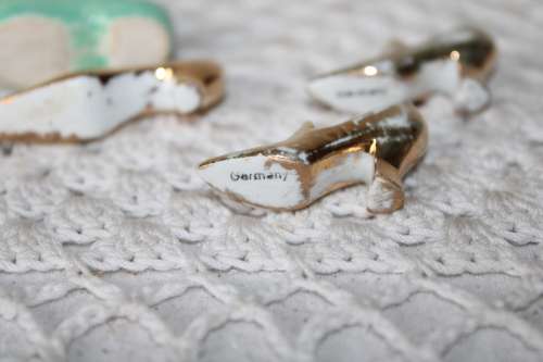 Beautiful Miniature Porcelain Shoes