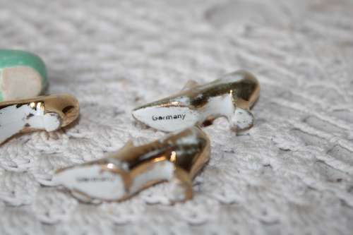 Beautiful Miniature Porcelain Shoes