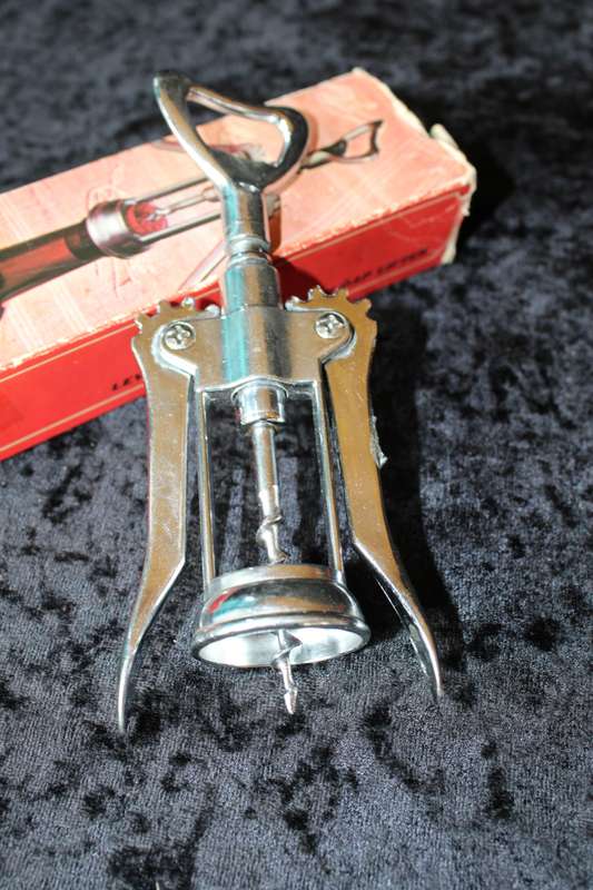 Vintage Wine Lever Cork Screw and Bottle Cap Opener.