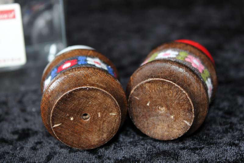 Vintage Austrian Wooden Salt and Pepper Set (Unused)