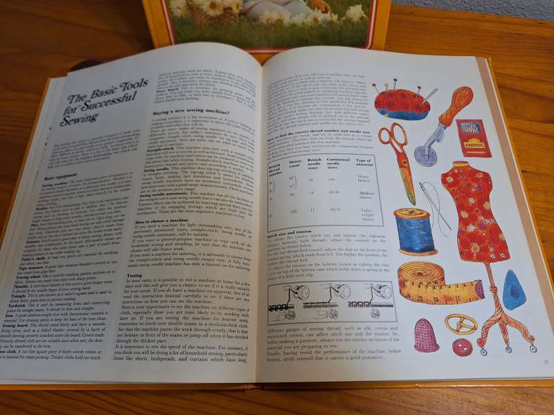 Vintage Book - Golden Hands  Vol. - 1 and 2 - Knitting, Dress Making and Needle Craft Guide