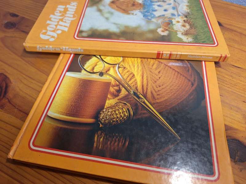 Vintage Book - Golden Hands  Vol. - 1 and 2 - Knitting, Dress Making and Needle Craft Guide