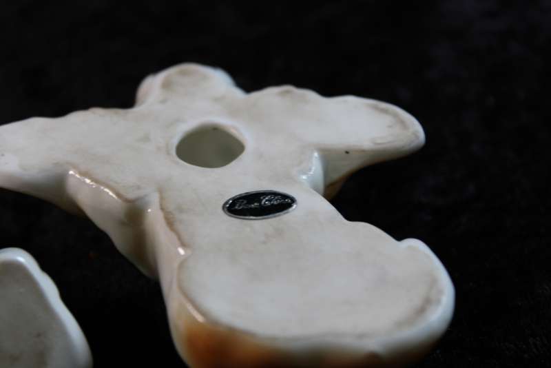 Pair of Bone China Basset Hound Dog Figurines