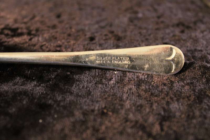Set of Silver Plated Salad Servers.