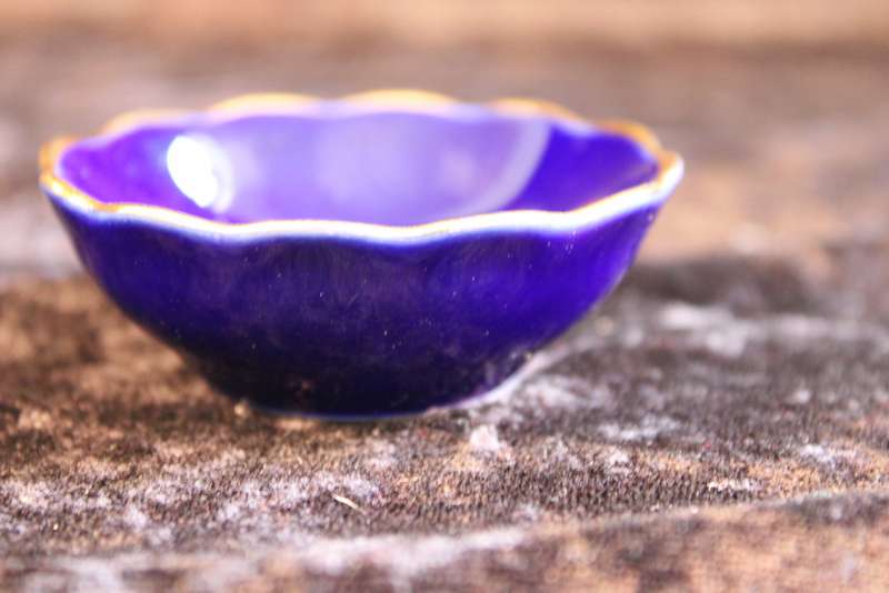 Cobalt Blue Limoges Bon-Bon Dish - France