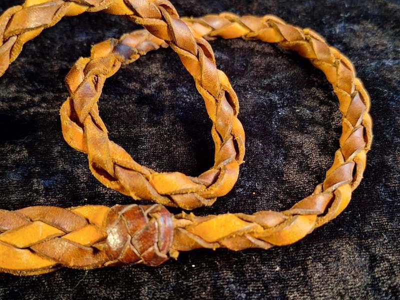Braided Leather Dog Leash