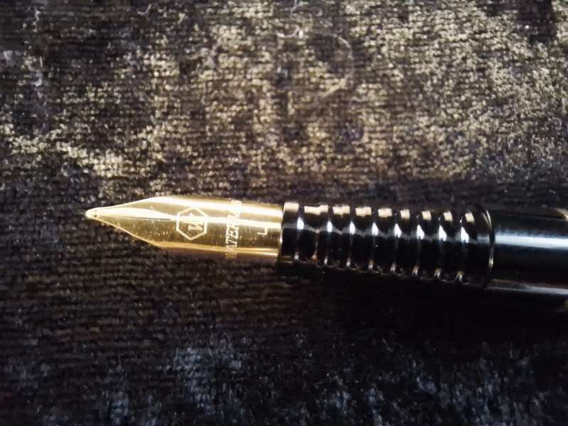 Set of Waterman Pen (Fountain Pen) and Pencil - Blue Marble.