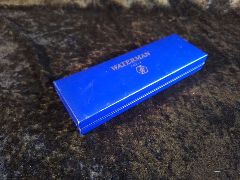 Set of Waterman Pen (Fountain Pen) and Pencil - Blue Marble.