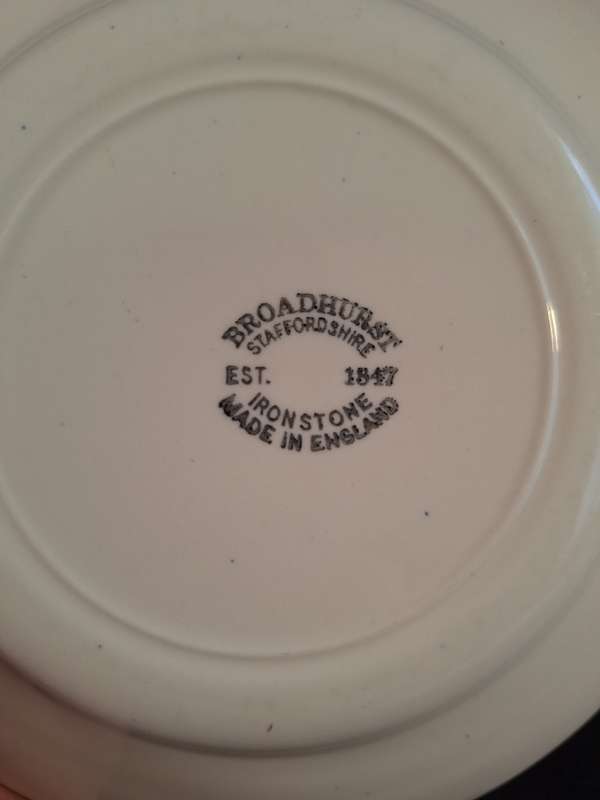 Vintage Broadhurst - Staffordshire Ironstone Small Plate - B.