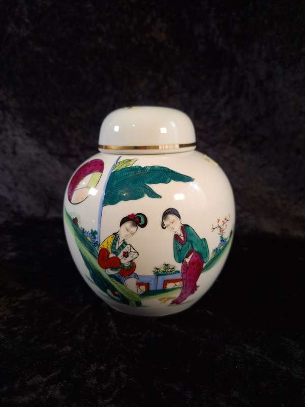 Beautiful Hand Painted Ginger Jar