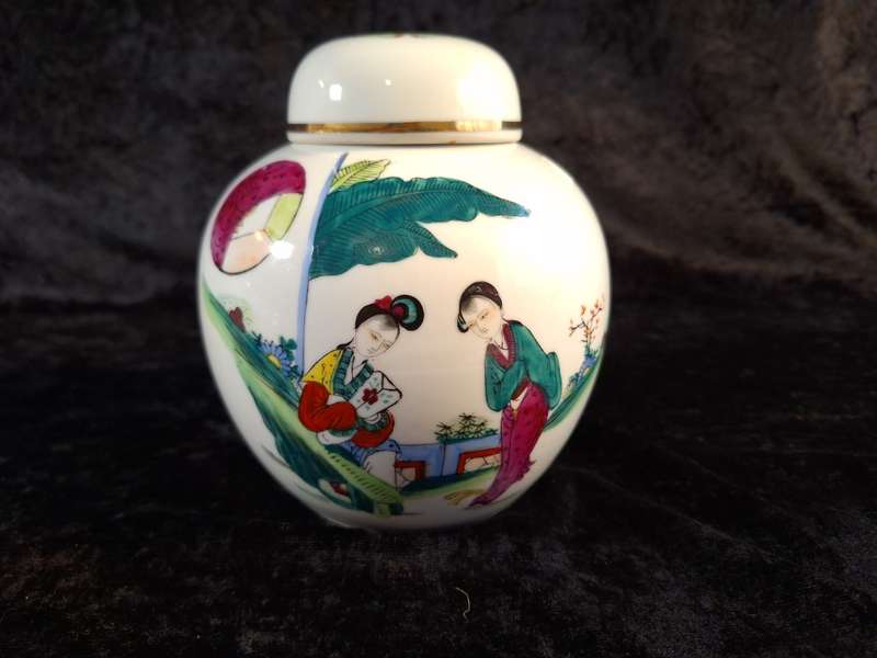 Beautiful Hand Painted Ginger Jar