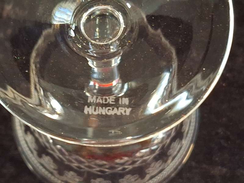 Stunning Edwardian Pall Mall - Lady Hamilton Etched Antique Champagne Glasses (Hand Made)