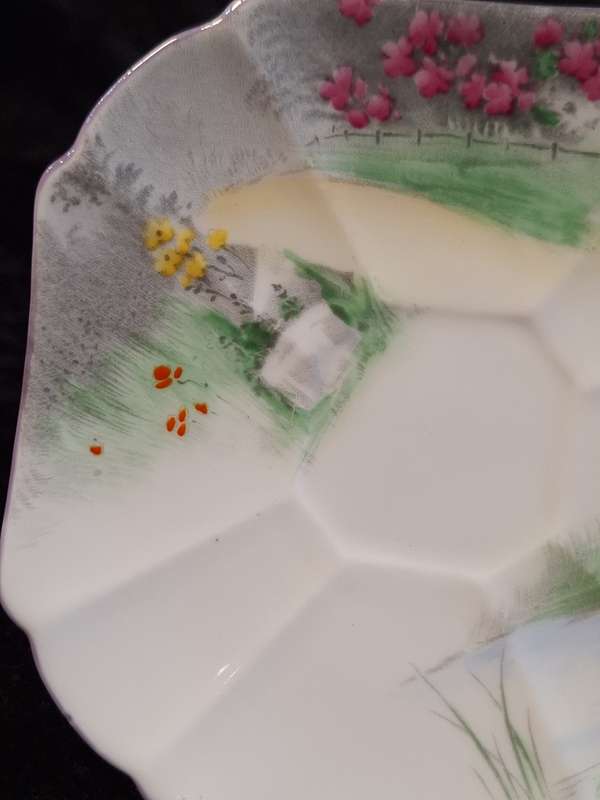 Shelley - Art-Deco Coffee Saucer - Queen Anne Shape - Rd-723404/11675. (Hand Painted)