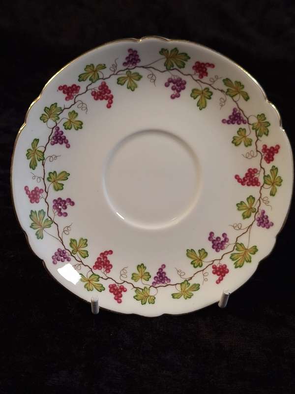 Shelley - Wine Grape Coffee Saucer - 13698.
