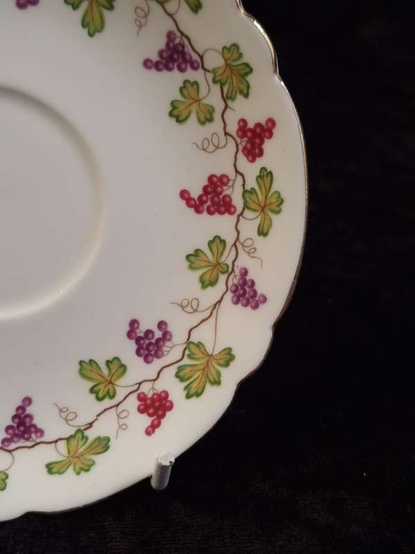 Shelley - Wine Grape Coffee Saucer - 13698.