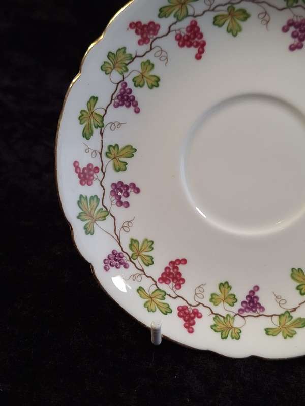 Shelley - Wine Grape Coffee Saucer - 13698.