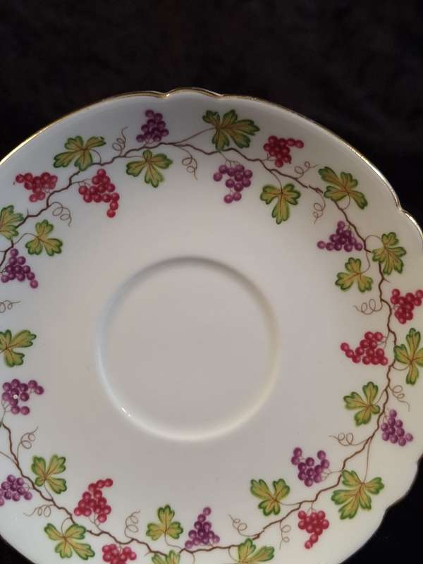 Shelley - Wine Grape Coffee Saucer - 13698.