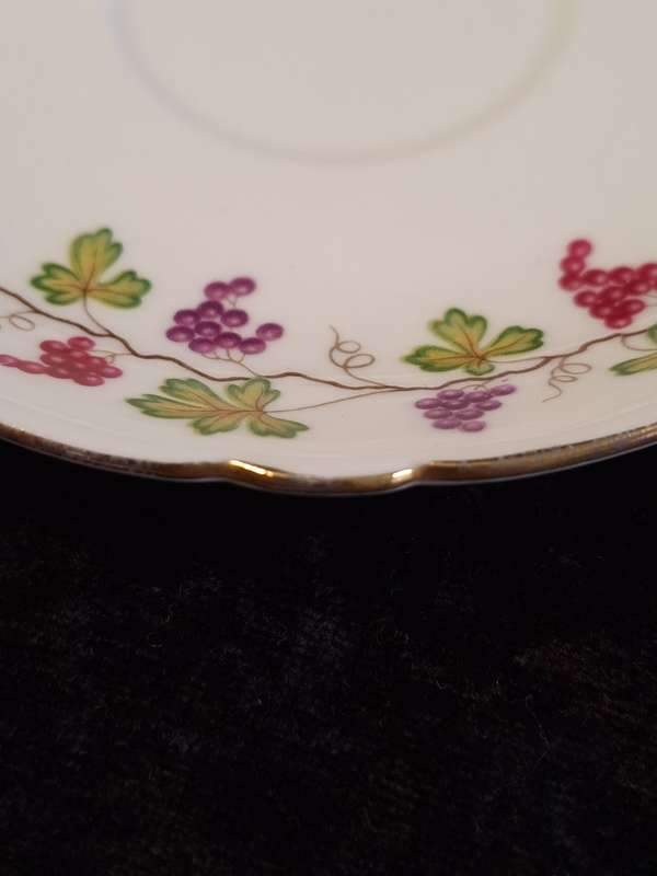 Shelley - Wine Grape Coffee Saucer - 13698.