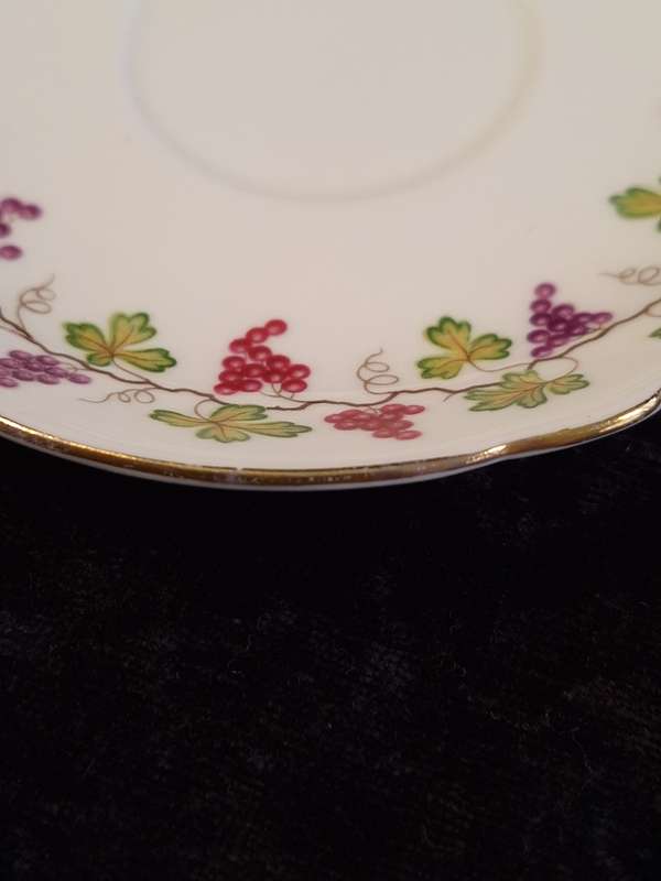 Shelley - Wine Grape Coffee Saucer - 13698.