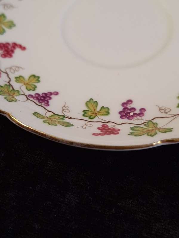 Shelley - Wine Grape Coffee Saucer - 13698.