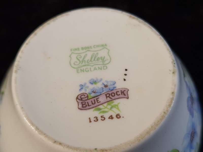 Shelley - Blue Rock Coffee Open Sugar Bowl - 13546.