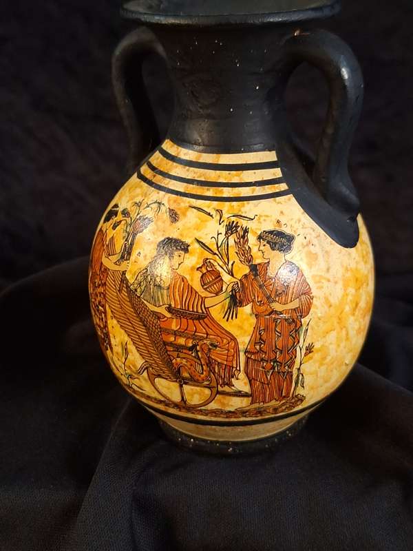 Small Greek Replica Pottery Vase (Copy of Classical Period 430 BC)
