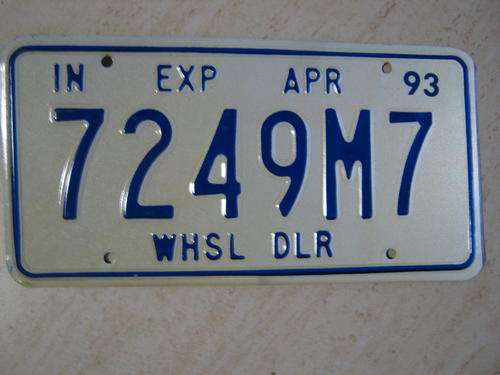 Original American license plate!