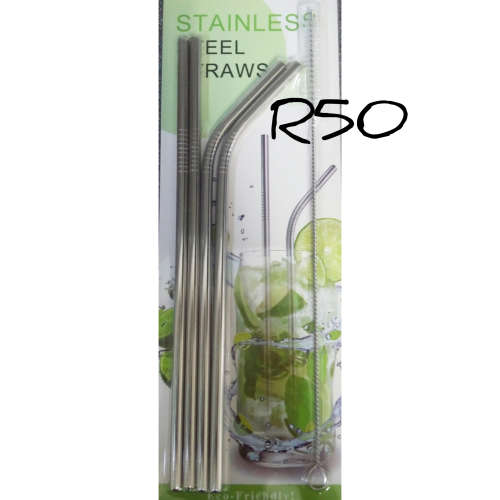 Stainless Steel straws (4pc with cleaner)