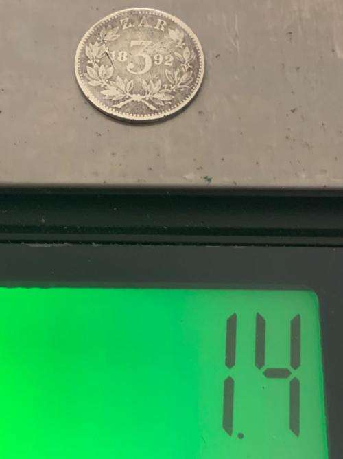 !! Paul Kruger 1892 SCARCE Tickey/Three Pence !!