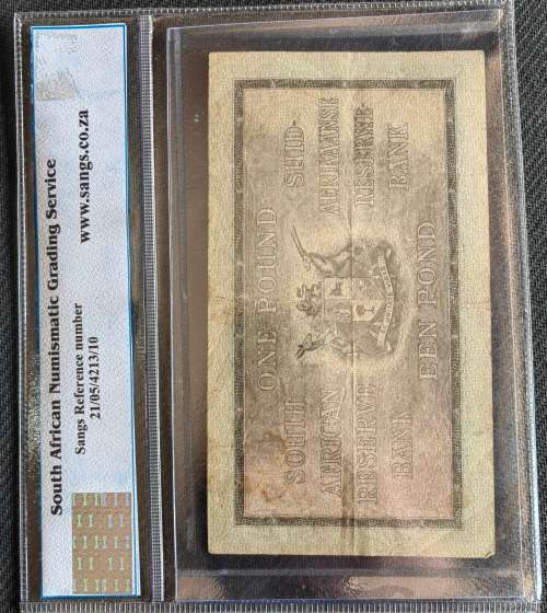One Pound note - Sangs graded