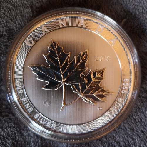 10 oz Fine Silver Bullion (9999) Canadian 50 Dollar Round 2018